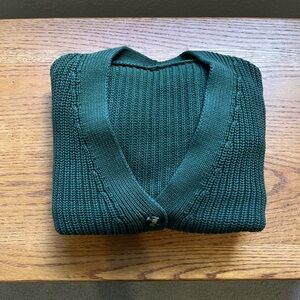 Forrest green cropped cardigan - Los Angeles Apparel